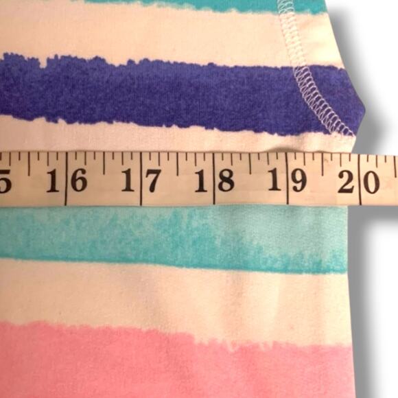 Talbots Dress Women's MP Midi-Length Casual Painterly Stripe Poolside Knit - Picture 6 of 7